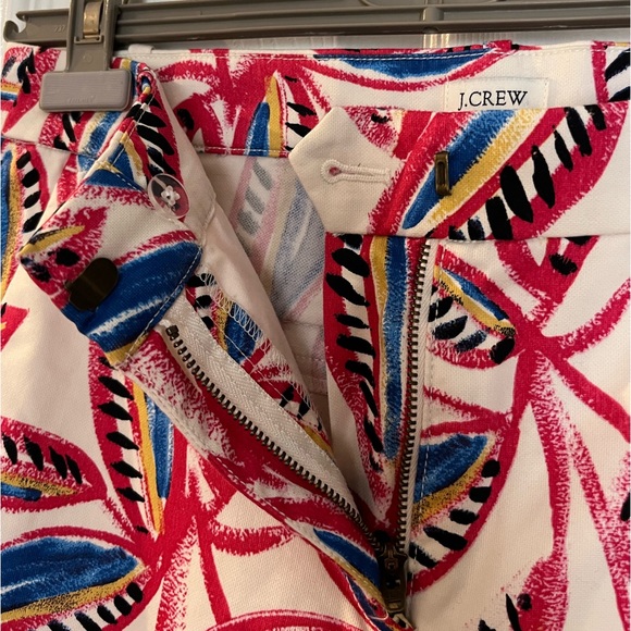 J. Crew White Pants with Floral Print, Size 4 - Picture 2 of 9